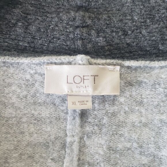 Loft Womens Geometric Open Front Cardigan Sweater XL Cozy Layering Lagenlook - Picture 5 of 7